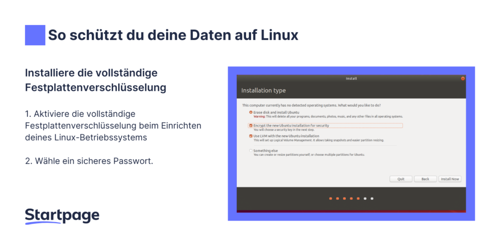 Datenschutz bei Linux